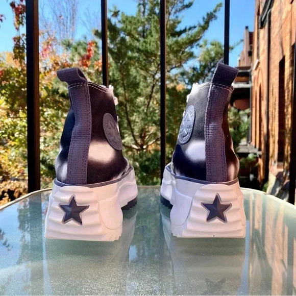 New Converse Run Star Hike Cloud Wash High Top White Sneakers Platform Shoe - Picture 10 of 14